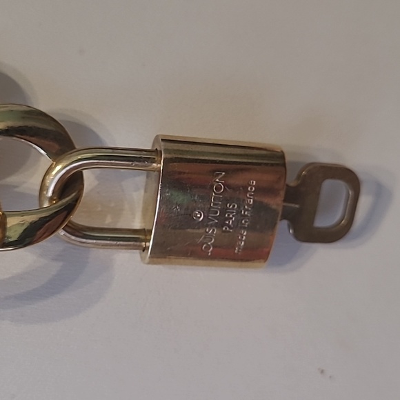 Fabulous chunky vintage chain choker necklace 18 in with lock & key 322 - Picture 4 of 12